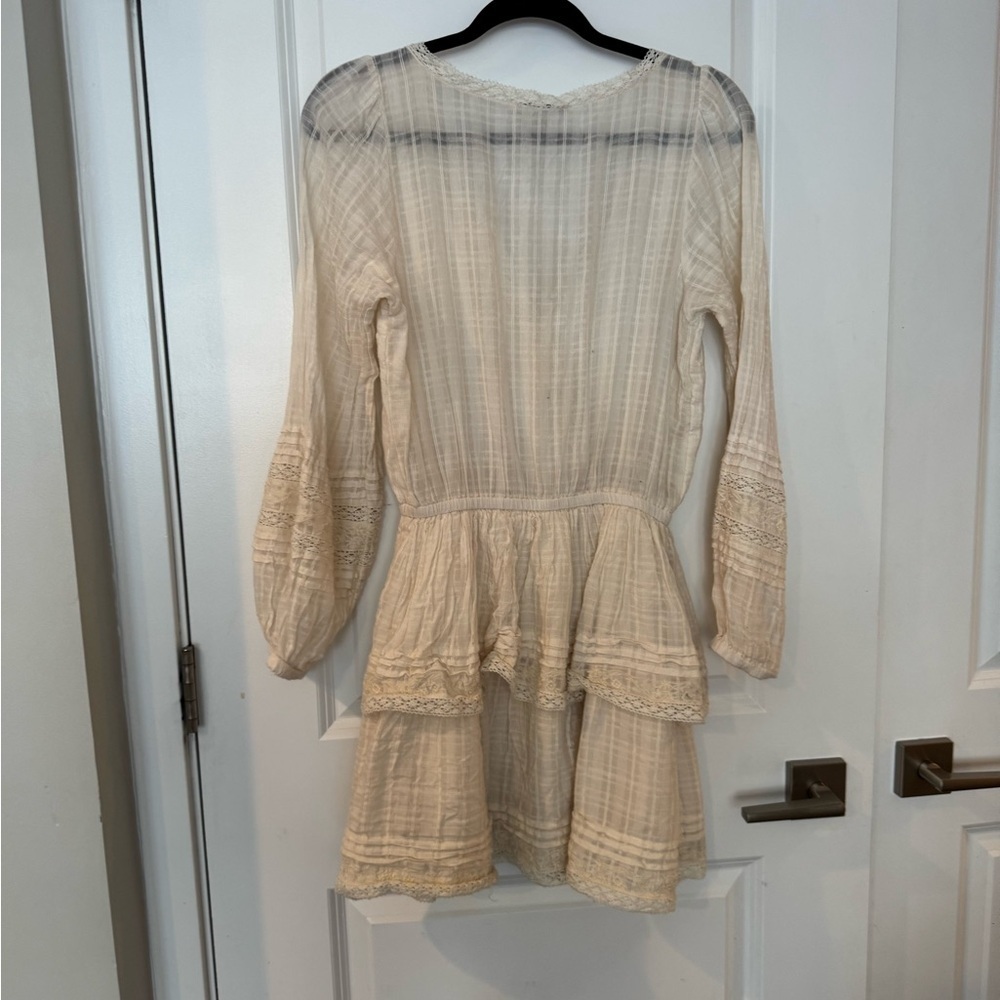 American Eagle Cream Lace Trim Dress - Picture 5 of 6